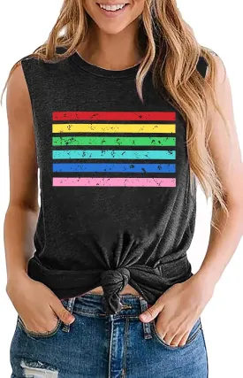 LAZYCHILD Pride Shirts for Women: Rainbow Heart Graphic Shirt Gay Pride T-Shirt LGBT Equality Short Sleeve Tops