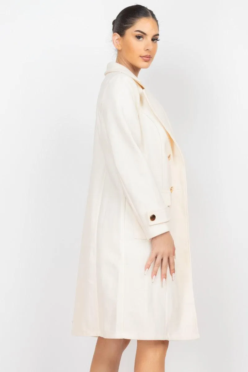 long double breasted peacoat