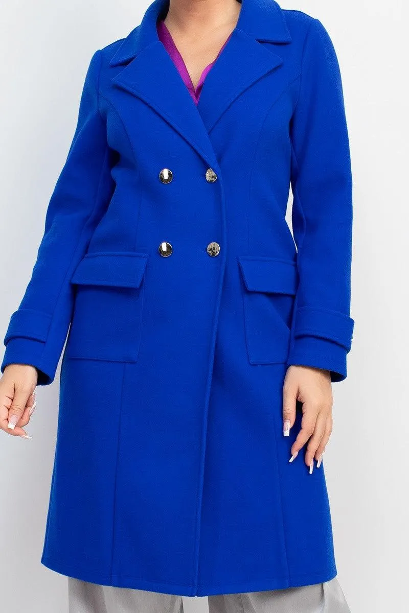 long double breasted peacoat