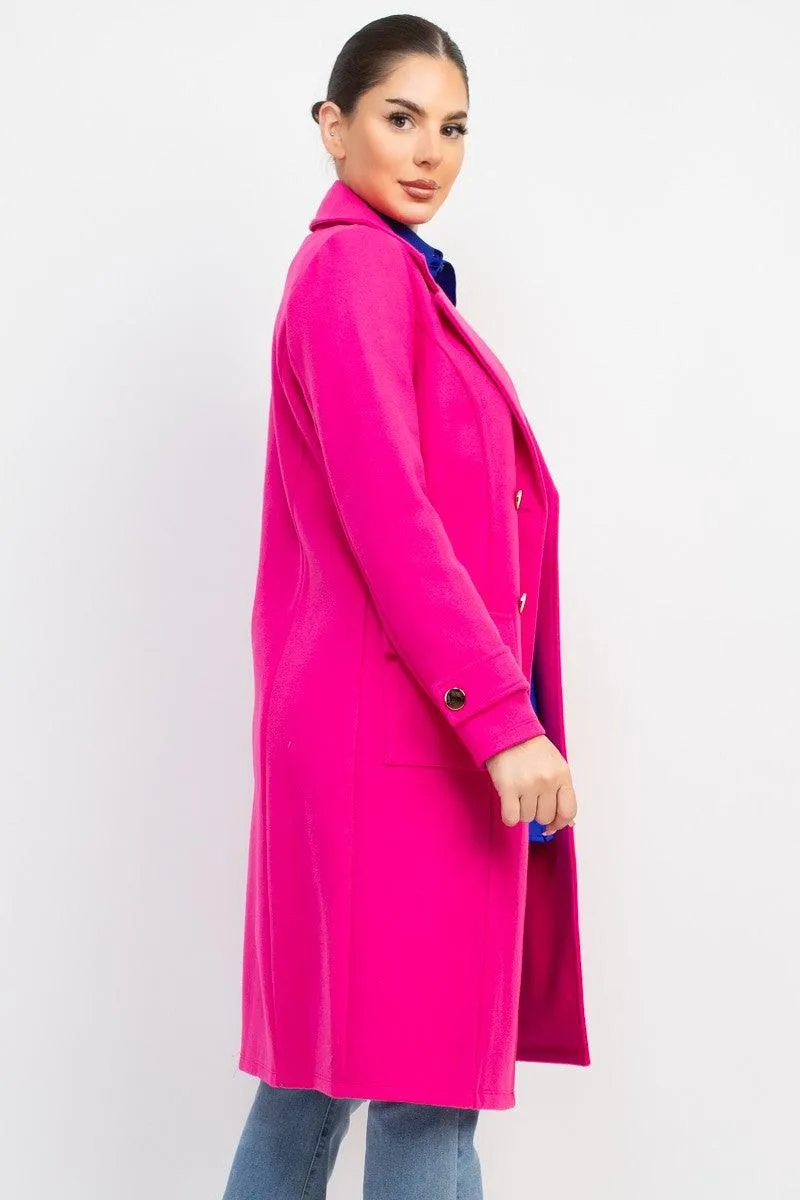 long double breasted peacoat