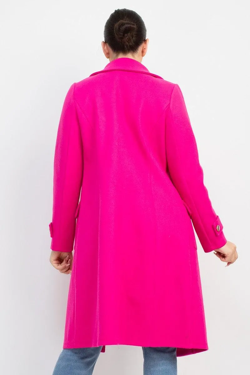 long double breasted peacoat