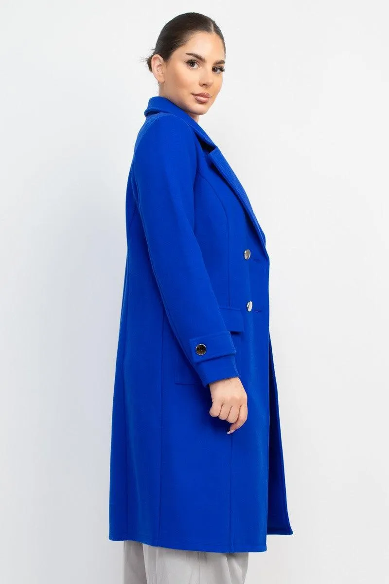 long double breasted peacoat