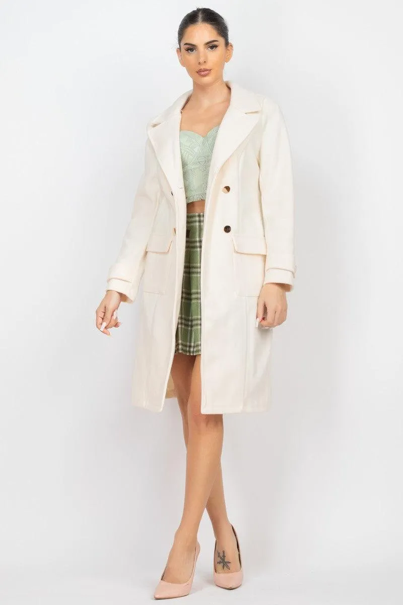 long double breasted peacoat