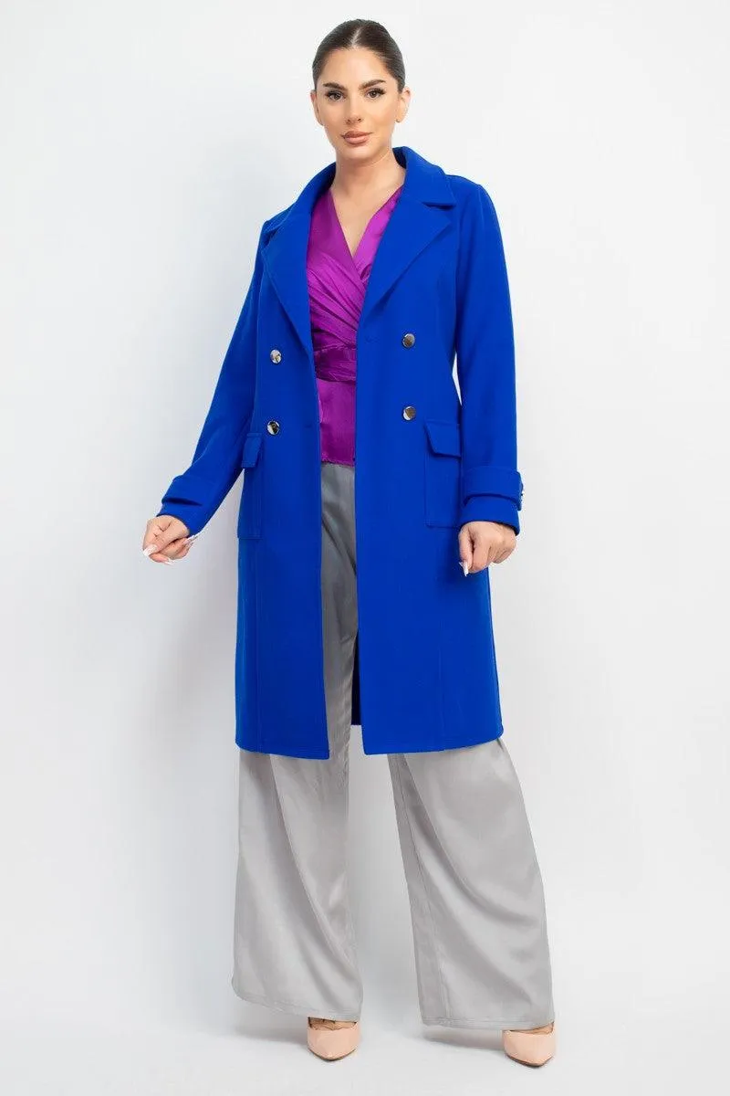 long double breasted peacoat