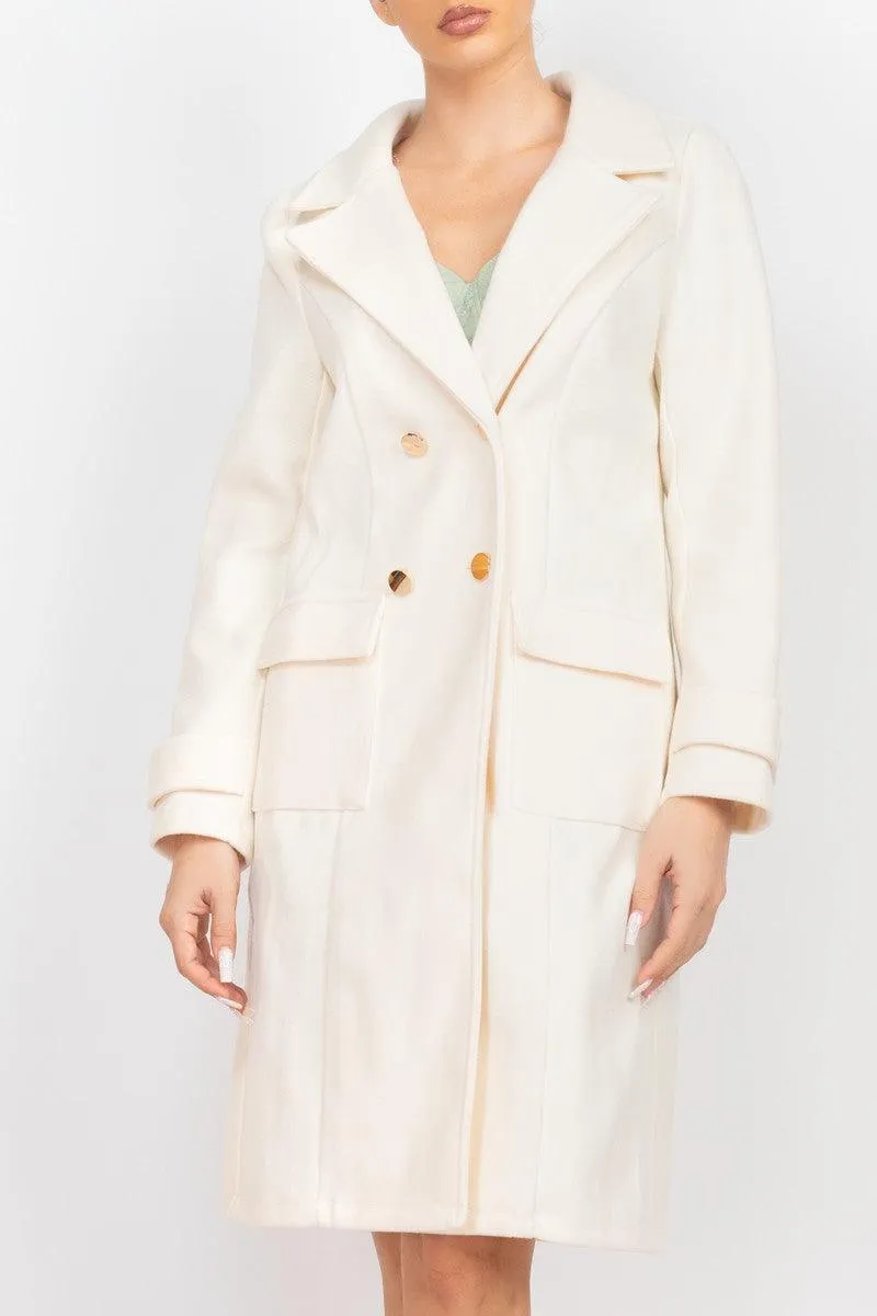 long double breasted peacoat