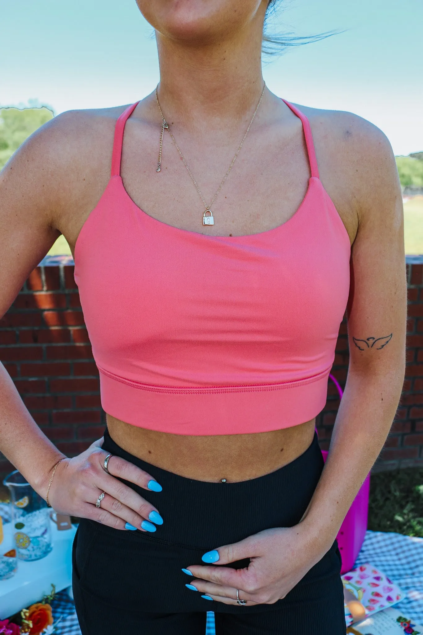 Lovebomb Coral Rose Padded Tank