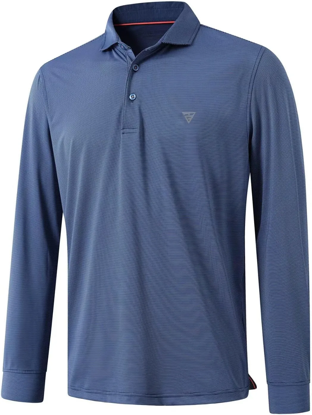 M MAELREG Short and Long Sleeve Polo Shirts for Men Dry Fit Performance Moisture Wicking Sport Pin Striped Mens Golf Shirts