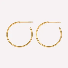 MEDIUM HOOP EARRINGS IN GOLD