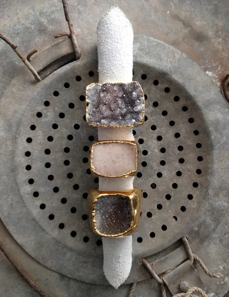 Nuance Gold Druzy Ring | More Color Options