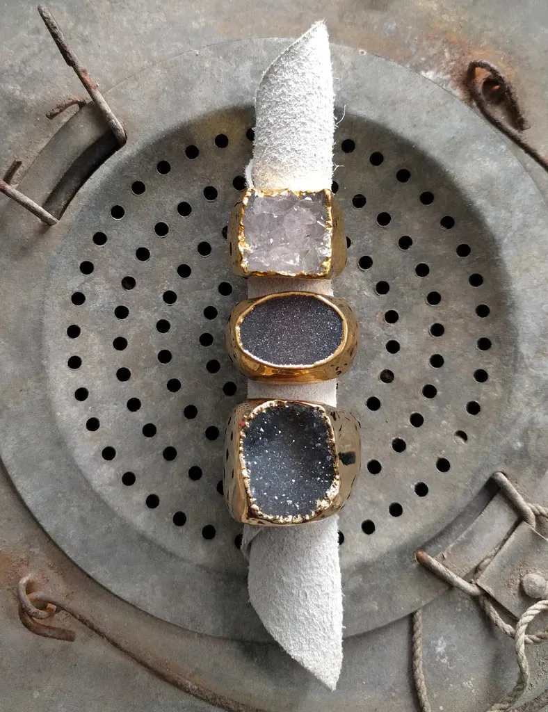 Nuance Gold Druzy Ring | More Color Options