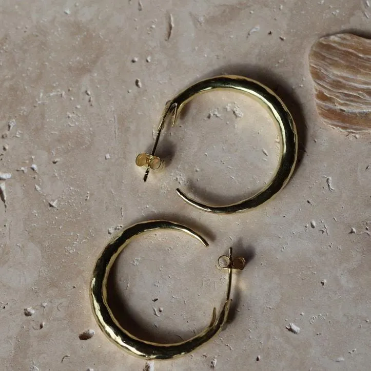 Oroboros Large Gold Vermeil Snake Hoops