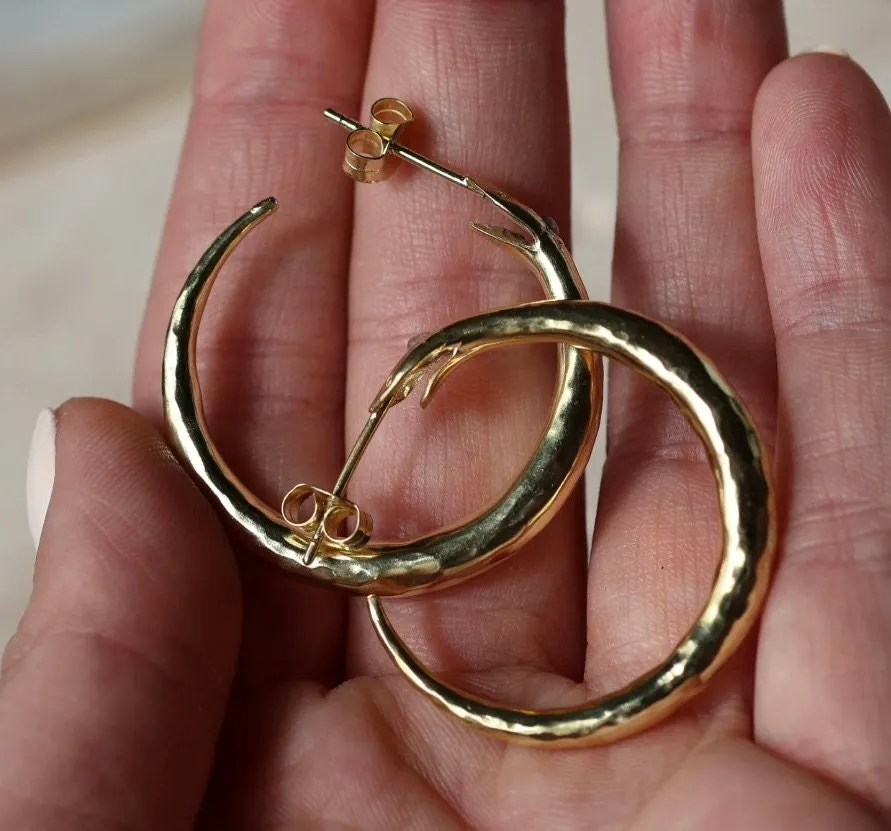 Oroboros Large Gold Vermeil Snake Hoops