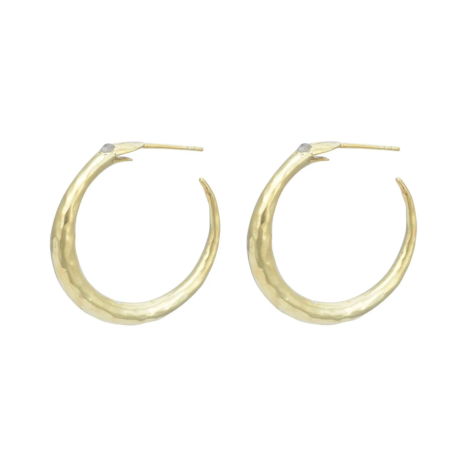 Oroboros Large Gold Vermeil Snake Hoops
