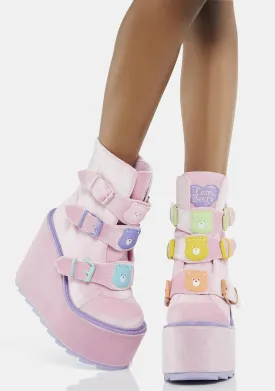 Pink Velvet Dune Lo Care Bears Boots