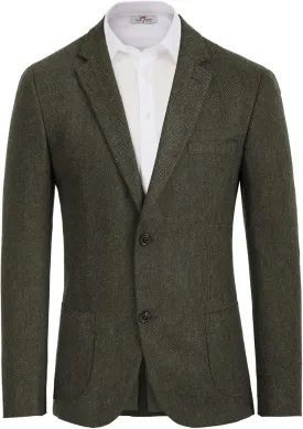 PJ PAUL JONES Men's Herringbone Tweed Blazer British Wool Blend Sport Coat Jacket