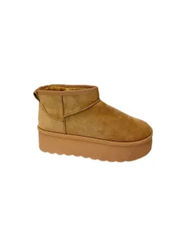 Platform Boots Camel