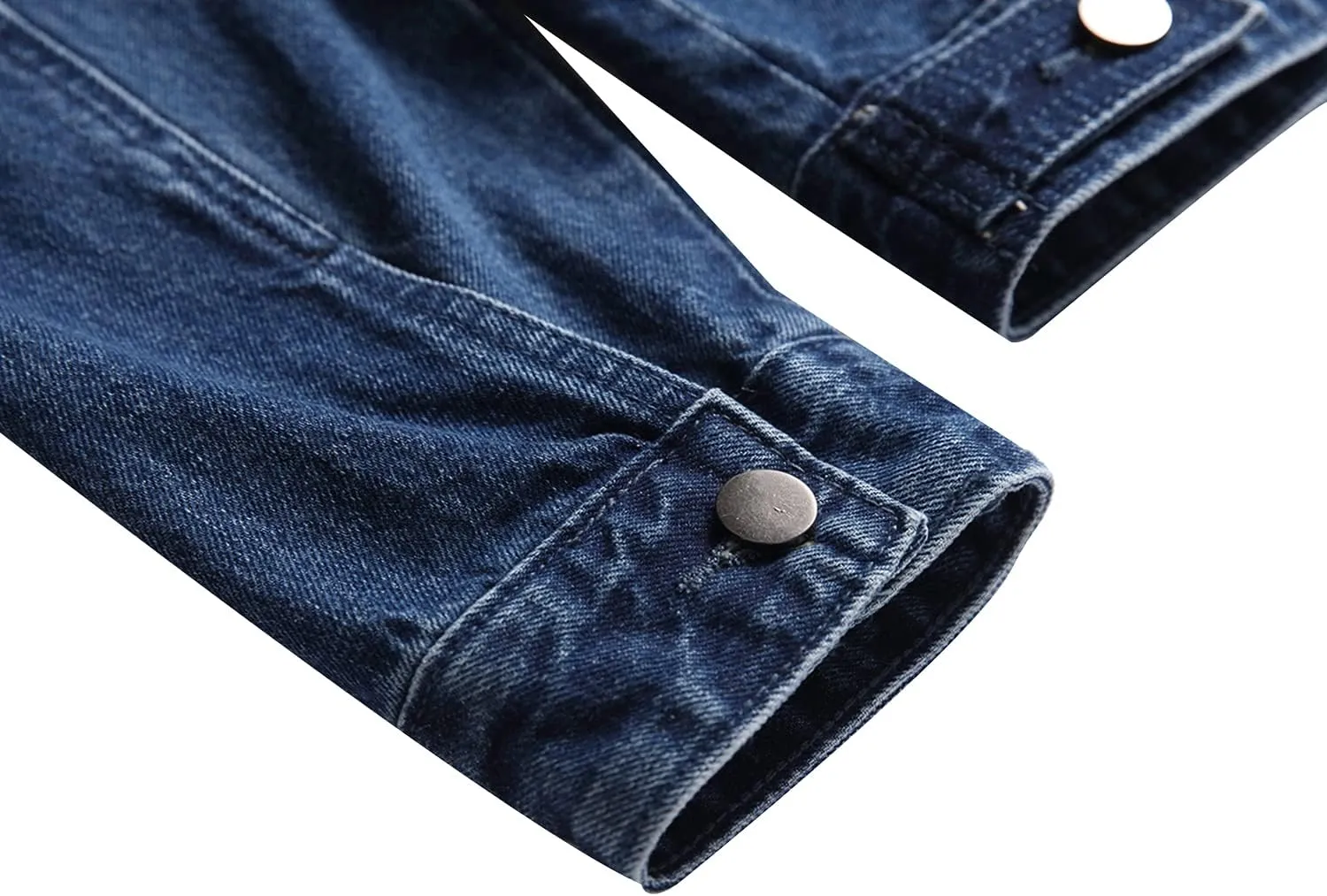 QIMYUM Jean Jacket For Men, Distressed Slim Denim Jacket