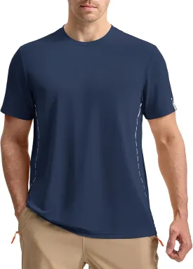 Rdruko Mens Athletic Shirts Dry Fit Short Sleeve Moisture Wicking Workout Shirts Breathable Cool Running Gym T-Shirt