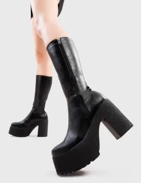 Salt Platform Calf Boots