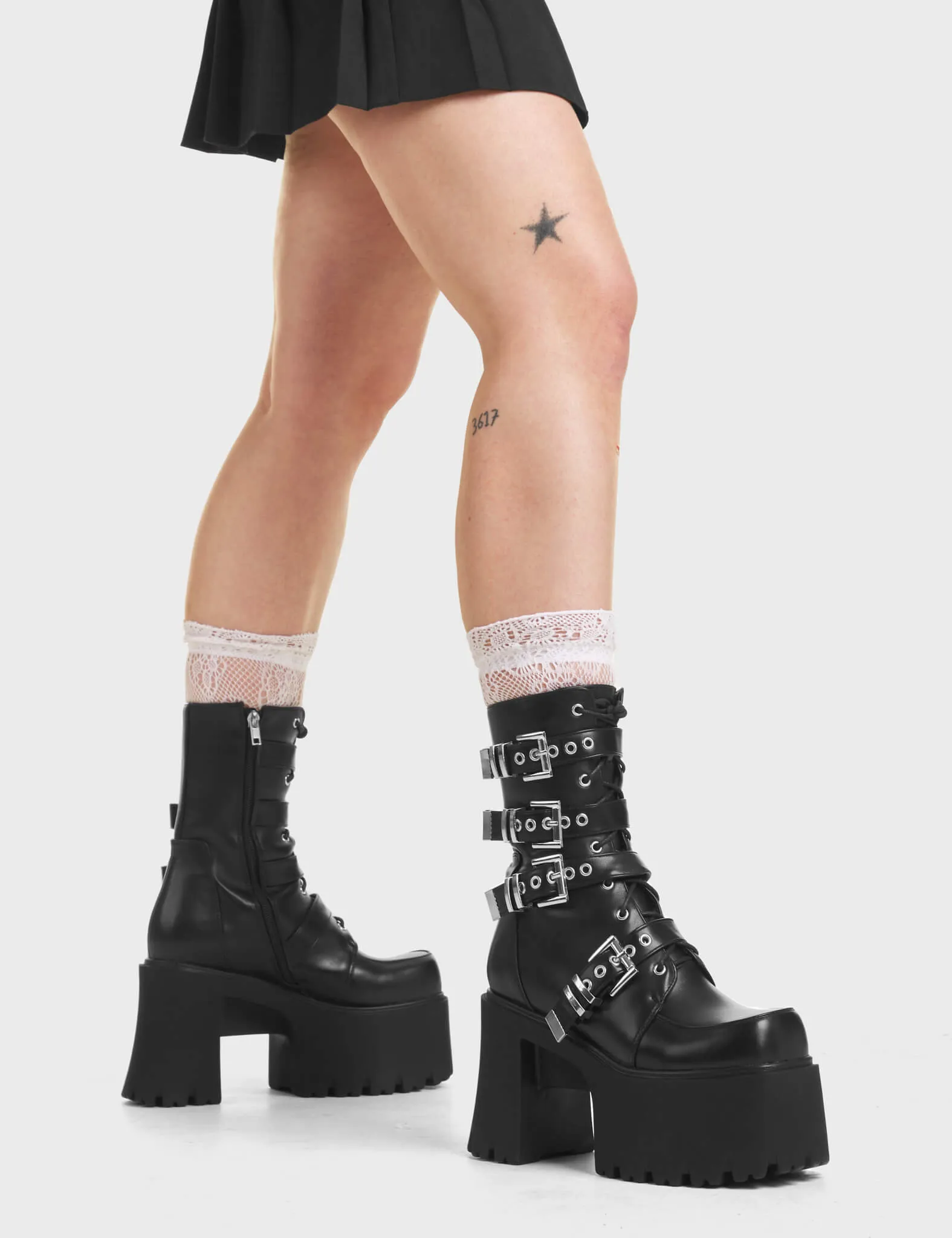 Secret History Chunky Platform Ankle Boots
