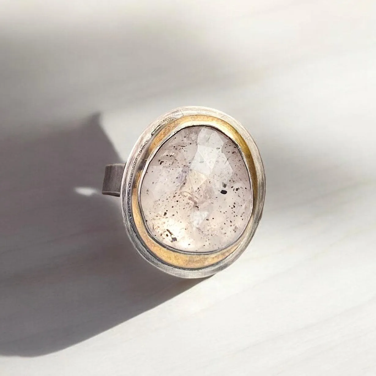 Spotted Tourmaline Statement Ring
