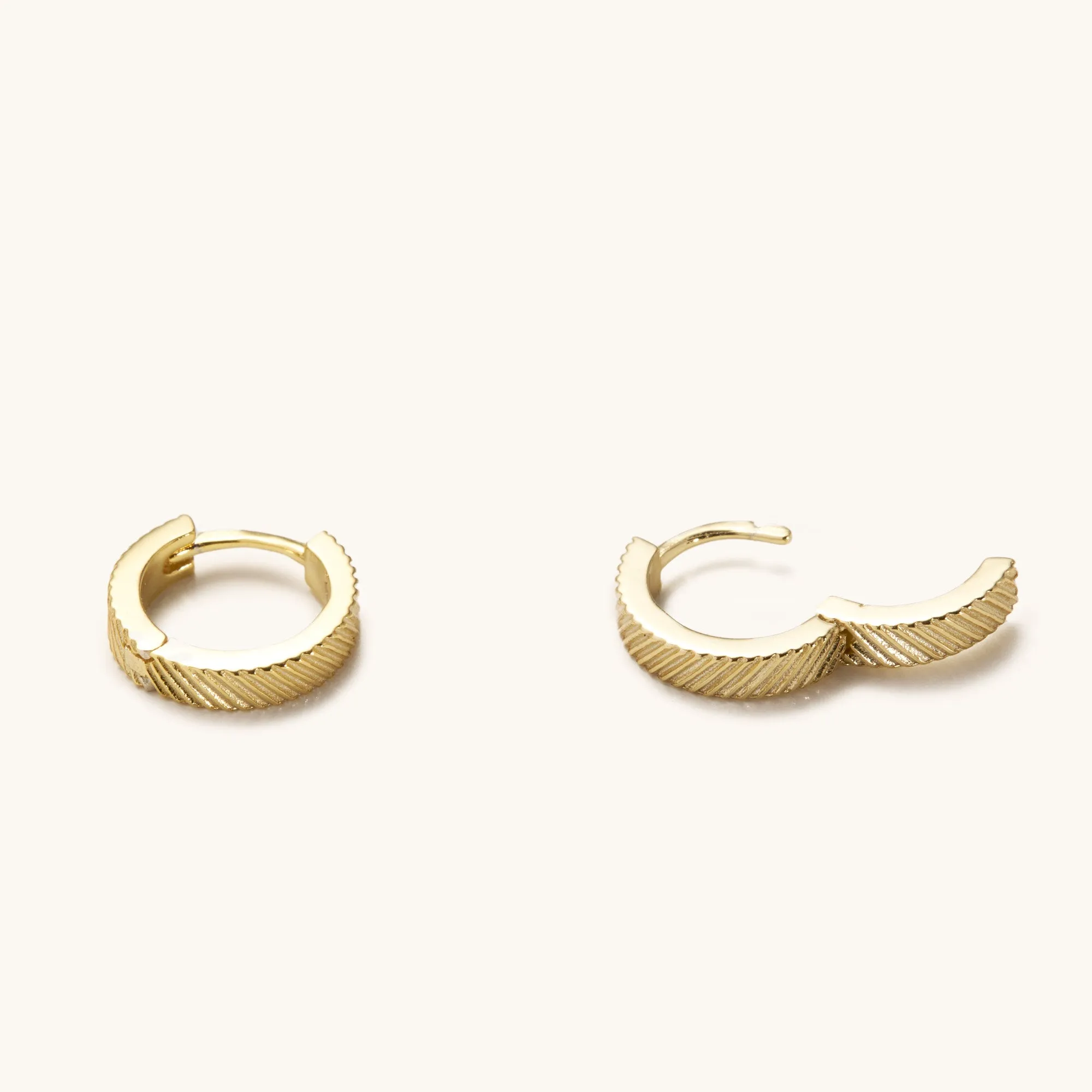 Textured Gold Huggies