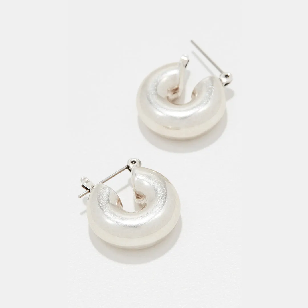 The Mini Donut Hoops- Silver