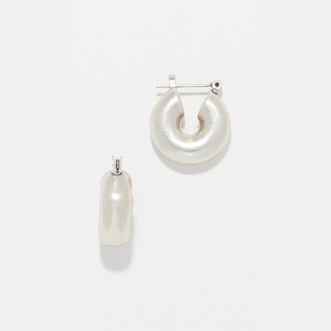 The Mini Donut Hoops- Silver