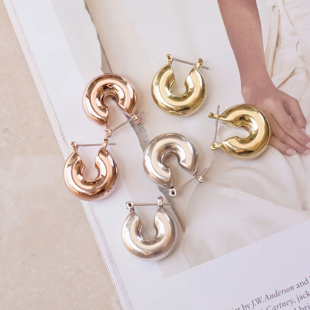 The Mini Donut Hoops- Silver