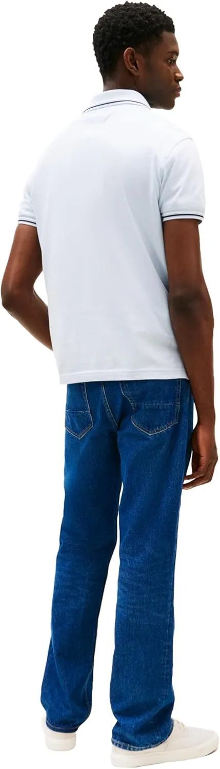 Tommy Hilfiger Men's Short Sleeve Casual Polo Shirts in Slim Fit with Stretch and Cuff Designs