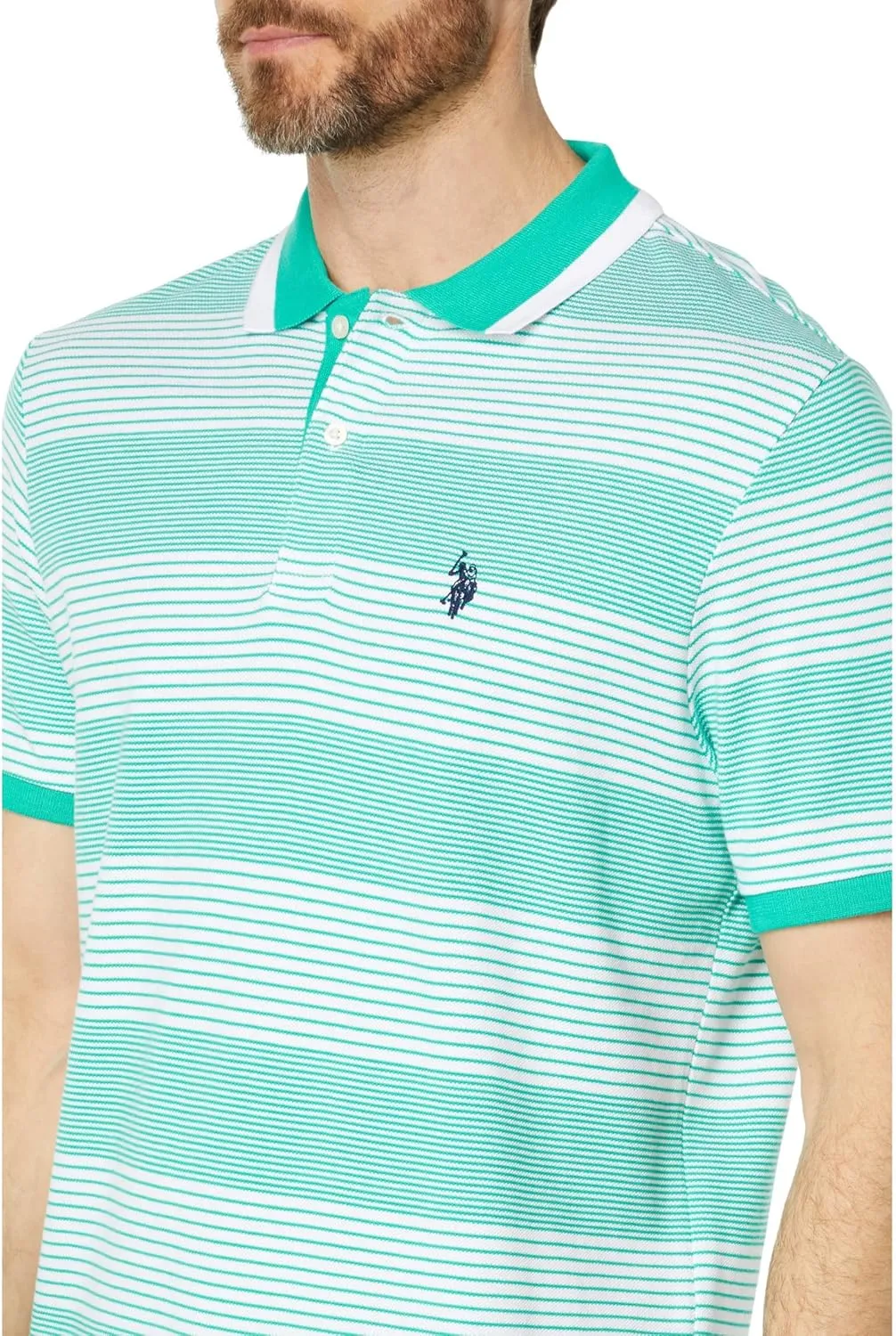 U.S. POLO ASSN. Yarn-Dye Stripe Pique Polo