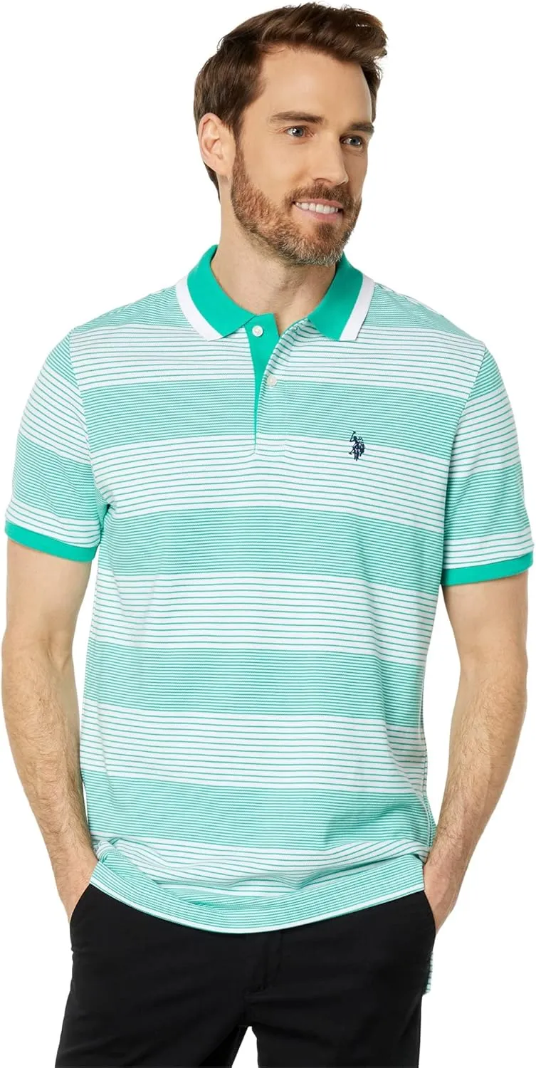 U.S. POLO ASSN. Yarn-Dye Stripe Pique Polo