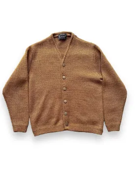 Vintage 1950s Columbia Knit Thunderbird Gold Wool Cardigan SZ S