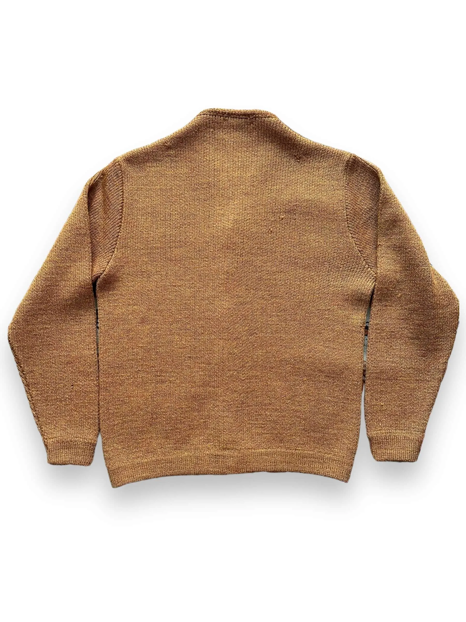 Vintage 1950s Columbia Knit Thunderbird Gold Wool Cardigan SZ S