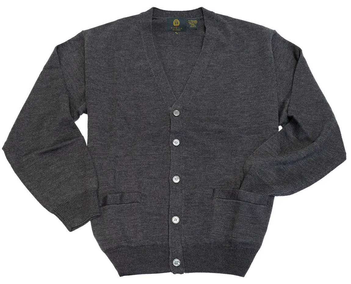 Viyella Button Front Baruffa Merino Wool Sweater
