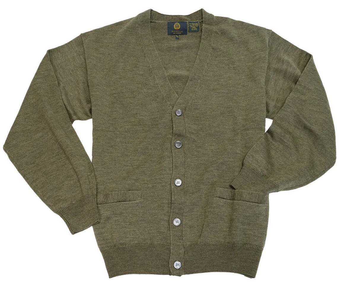 Viyella Button Front Baruffa Merino Wool Sweater